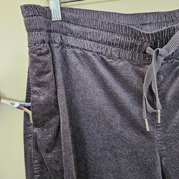 Raffaello Rossi Pants Women 44 L Gray Cropped Wide Leg Microcords Camilla 6/8 O - Picture 4 of 16